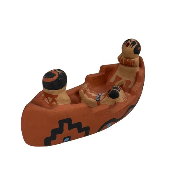 B.E. Jemez Art Native American Storyteller Clay Pottery Figure